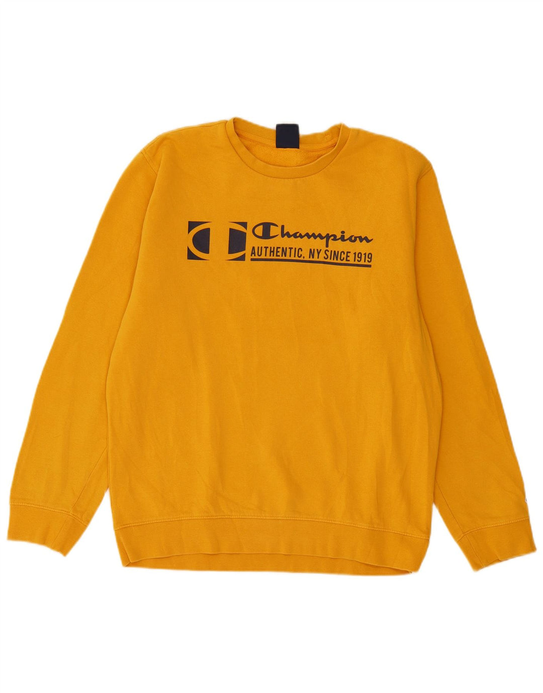 Champion Herren-Sweatshirt mit Grafik, groß, aus Baumwolle, Gelb