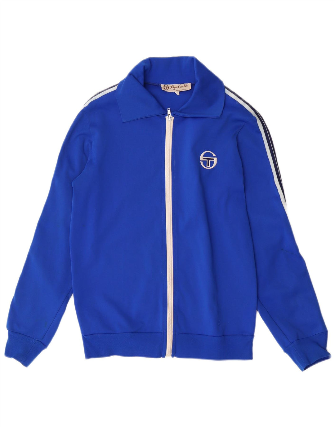 SERGIO TACCHINI Herren Vintage Trainingsanzug Top Jacke IT 46 Small Blue 80er Jahre