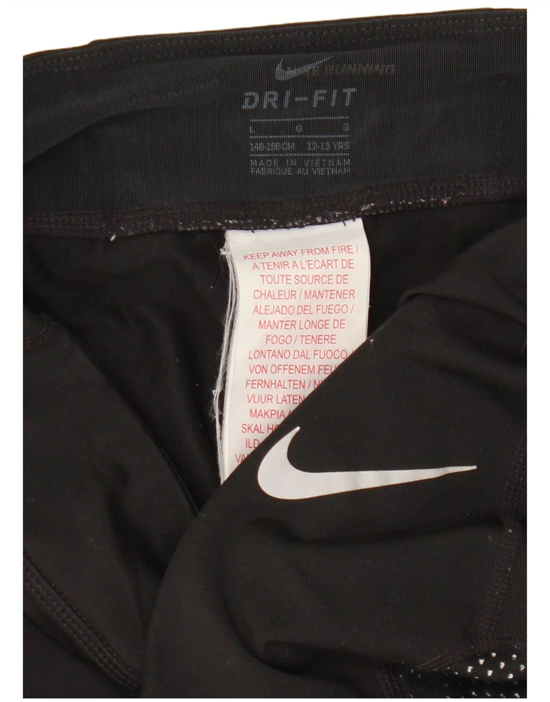 Nike Dri-Fit-Leggings für Mädchen, 12–13 Jahre, Größe L, Schwarz, Polyester