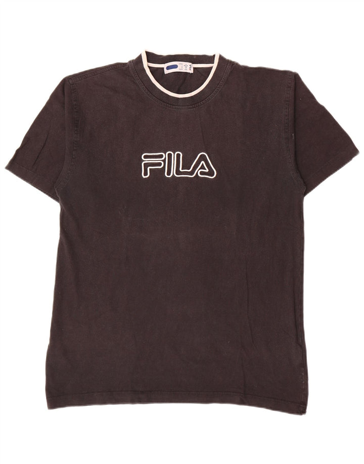 Fila Herren-T-Shirt mit Grafik, Größe S, schwarze Baumwolle