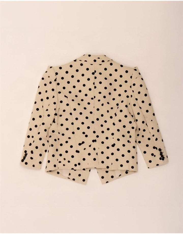 Miss Selfridge Damen Crop 1 Button Blazer Jacke UK 12 Medium Beige