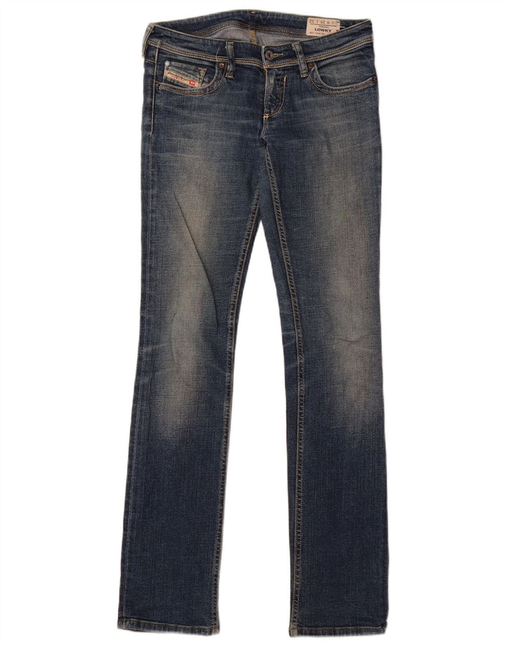 Diesel Damen Lowky Straight Jeans W26 L32 Marineblaue Baumwolle