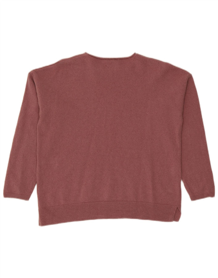 Massimo Dutti Damen-Pullover, übergroß, Rundhalsausschnitt, Gr. 10, klein, Rosa