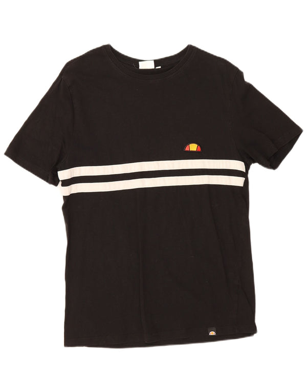 Ellesse Herren-T-Shirt mit normaler Grafik, groß, schwarz gestreift, Sport