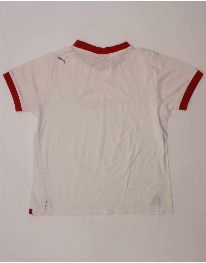 PUMA Boys Graphic T-Shirt Top 9-10 Years White Vintage Puma and Second-Hand Puma from Messina Hembry 