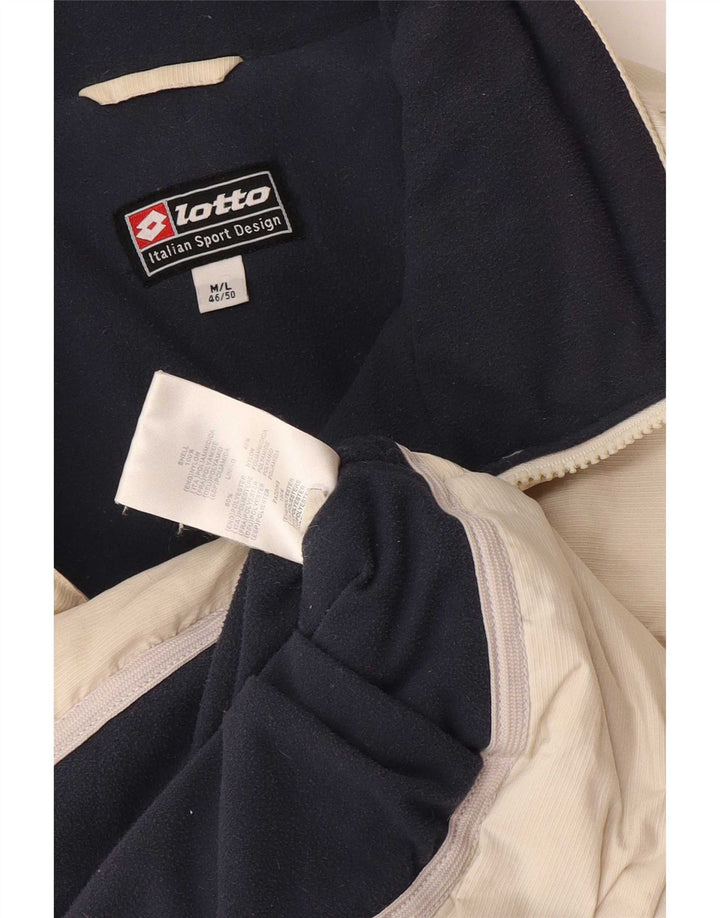 Lotto Herren-Windbreaker-Jacke, UK 38, Medium, Off-White-Nylon