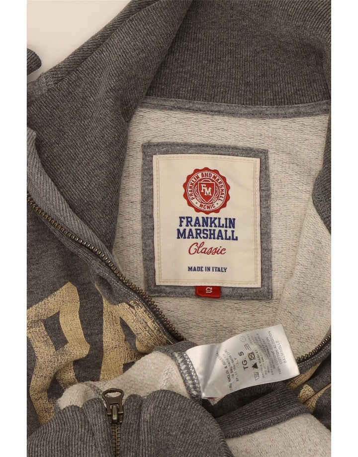 Franklin & Marshall Herren-Trainingsanzugoberteil mit Grafik, Größe S, Grau, Baumwolle