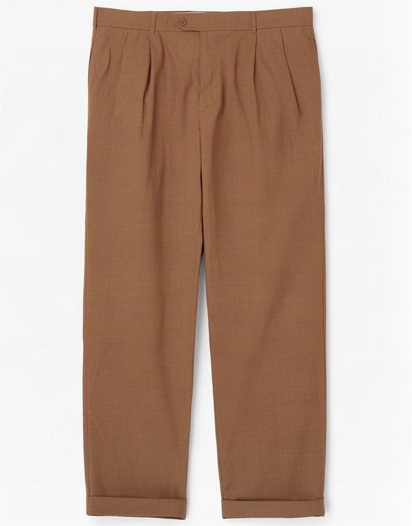 Brooks Brothers Herren Madison Pegged Anzughose W38 L33 Beige Wolle