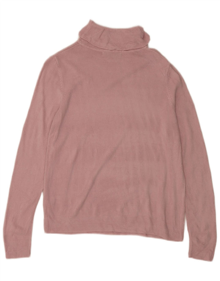 Marks & Spencer Rollkragenpullover für Damen, UK 14, Mittelrosa, Acryl