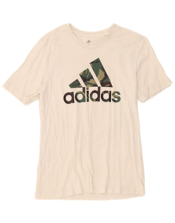 Adidas Herren Grafik T-Shirt Top Small Weiß Baumwolle