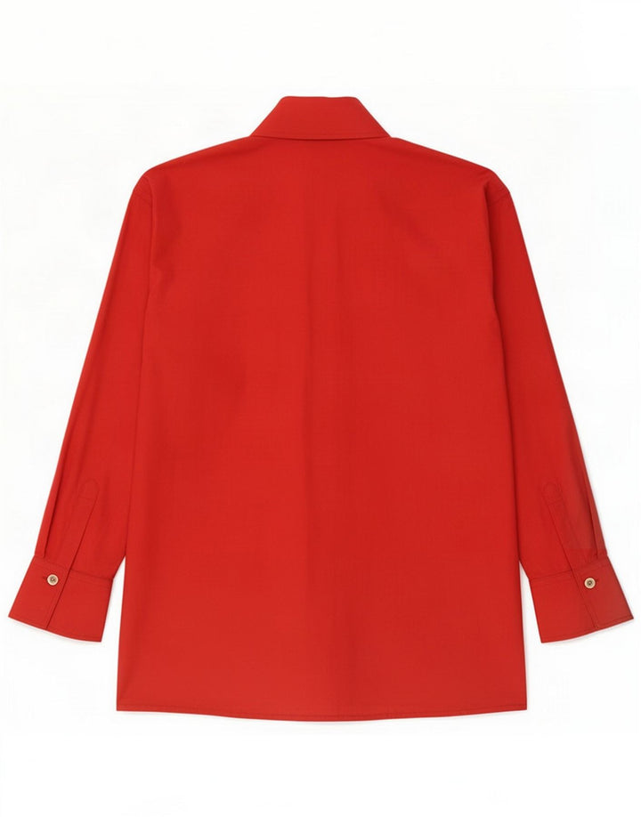 Versace Damenhemd UK 14 Mittelrote Baumwolle