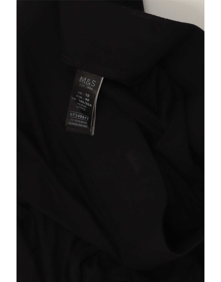 Marks & Spencer Damen Leggings UK 18 XL Schwarze Viskose