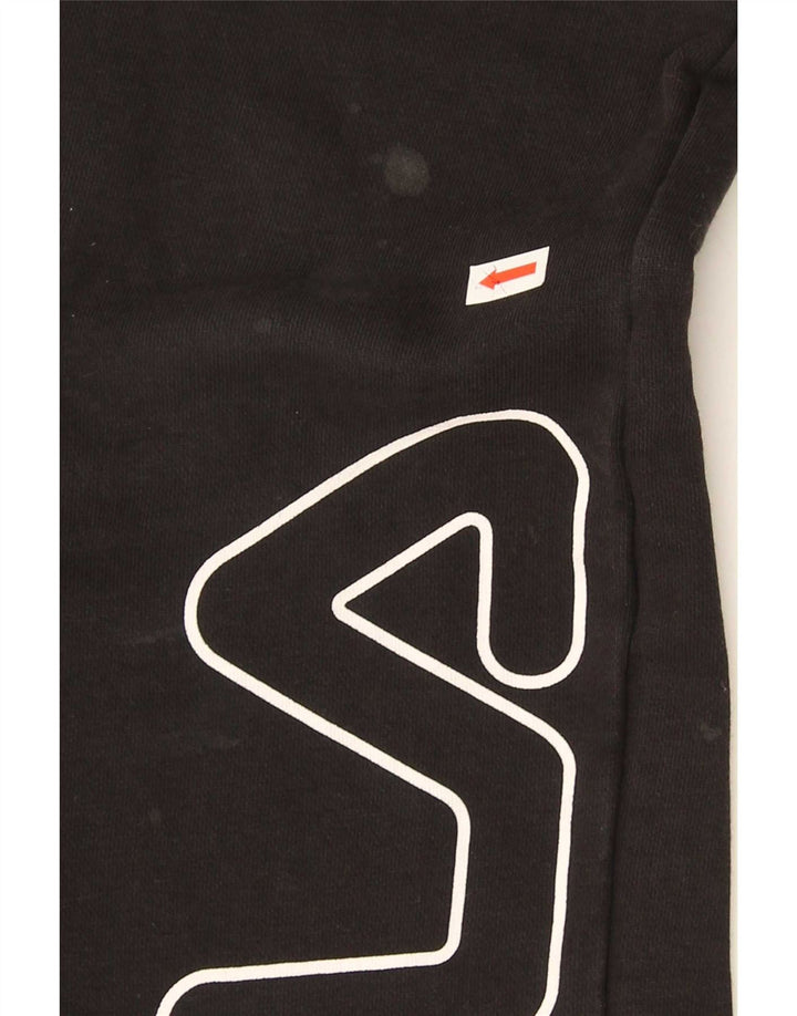 Fila Herren-Trainingshose mit Grafik, mittelschwarz, Baumwolle