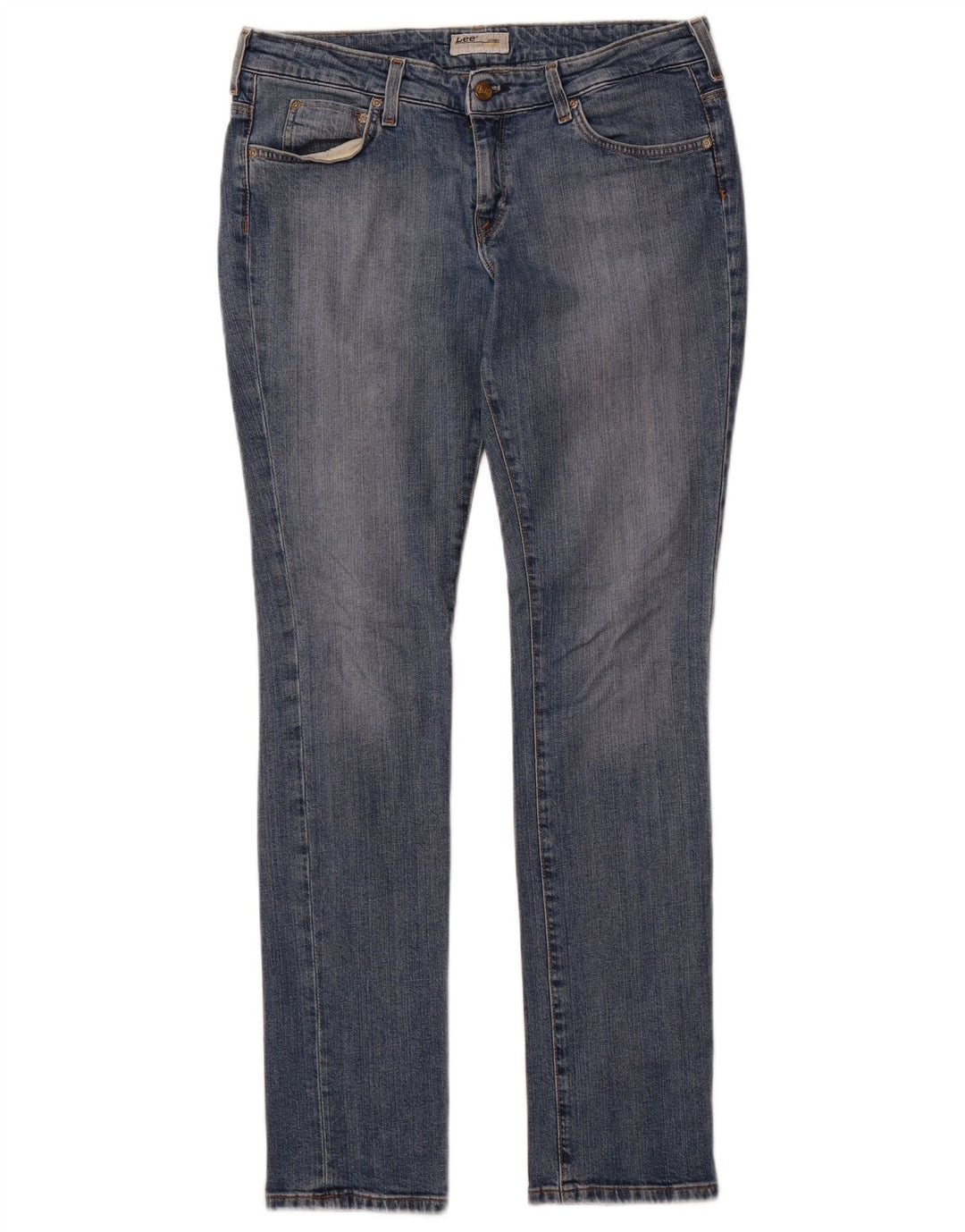 Lee Damen Norma Slim Jeans W32 L33 Blaue Baumwolle