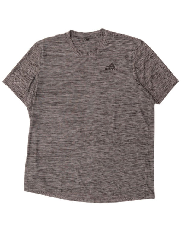 Adidas Herren T-Shirt Top XL Grau meliert