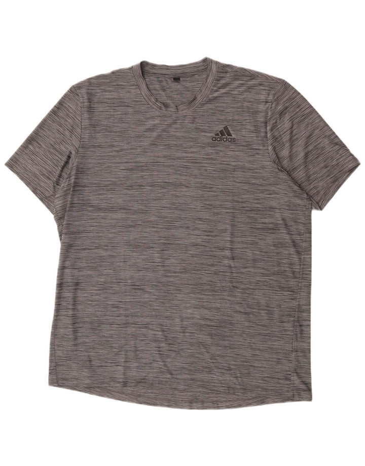 Adidas Herren T-Shirt Top XL Grau meliert
