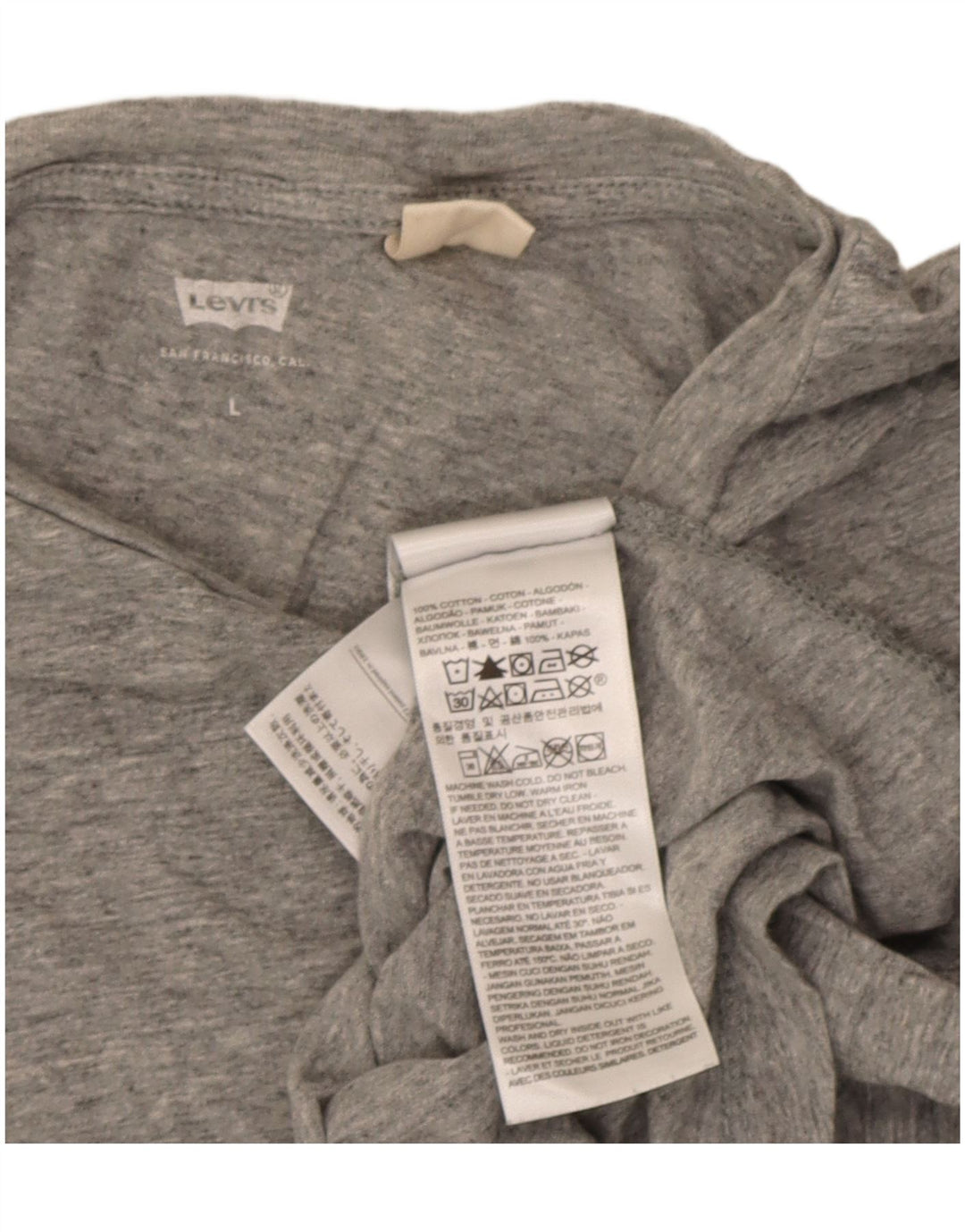 Levi's Herren-T-Shirt mit Grafik, groß, grau gesprenkelte Baumwolle
