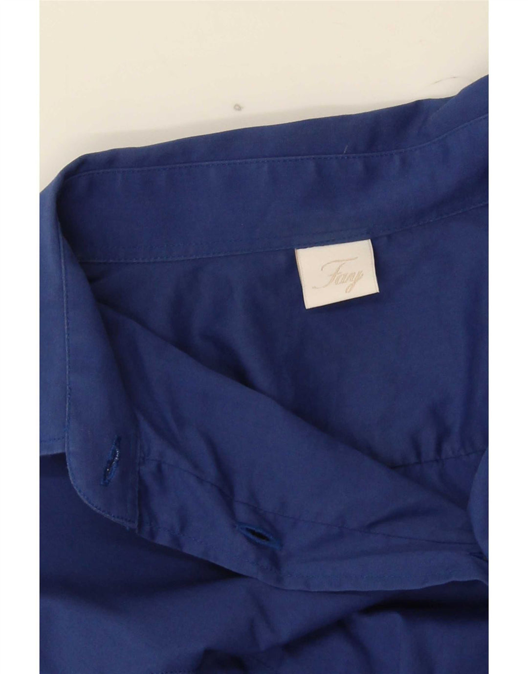 Fay Damen-Hemd UK 16, groß, aus blauer Baumwolle