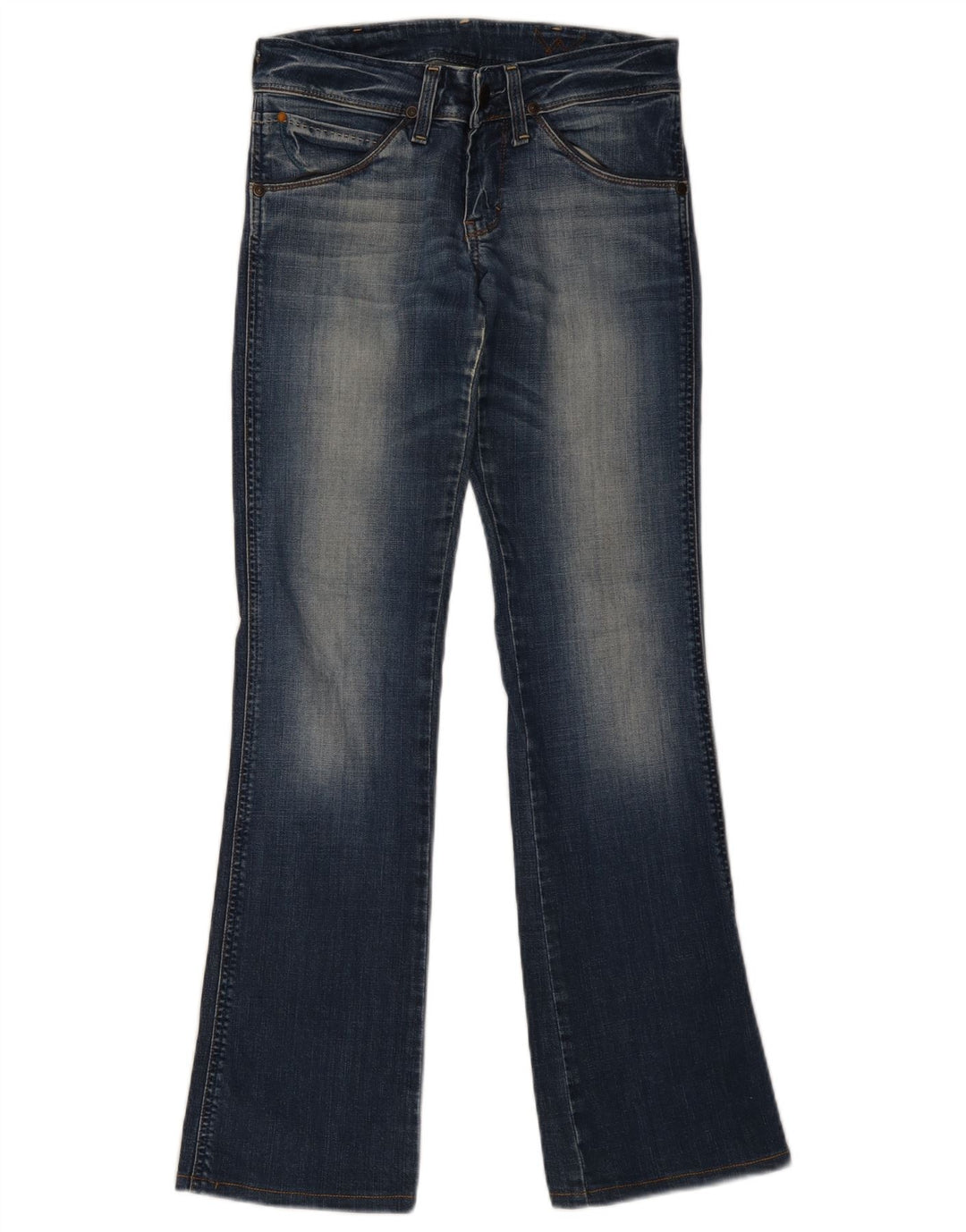 WRANGLER Damen Iris Bootcut Jeans W28 L34 Blaue Baumwolle