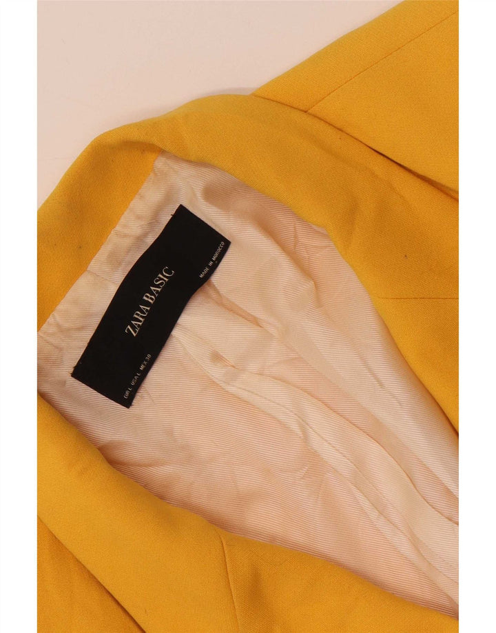 Zweireihiger Blazer für Damen von Zara, Größe 44, Gelb