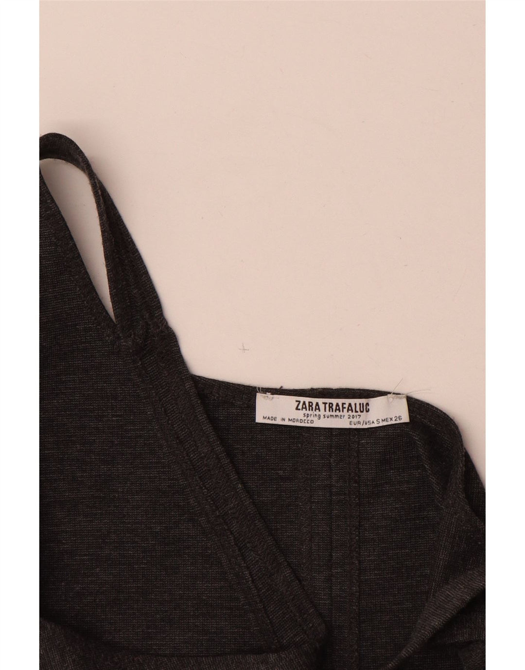 Ärmelloses, figurbetontes Damenkleid von Zara, Größe S, Grau, Polyester