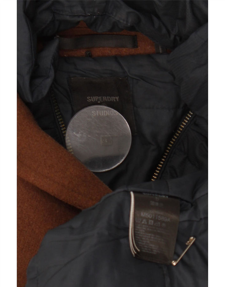 Superdry Herrenmantel UK 40 Große braune Wolle