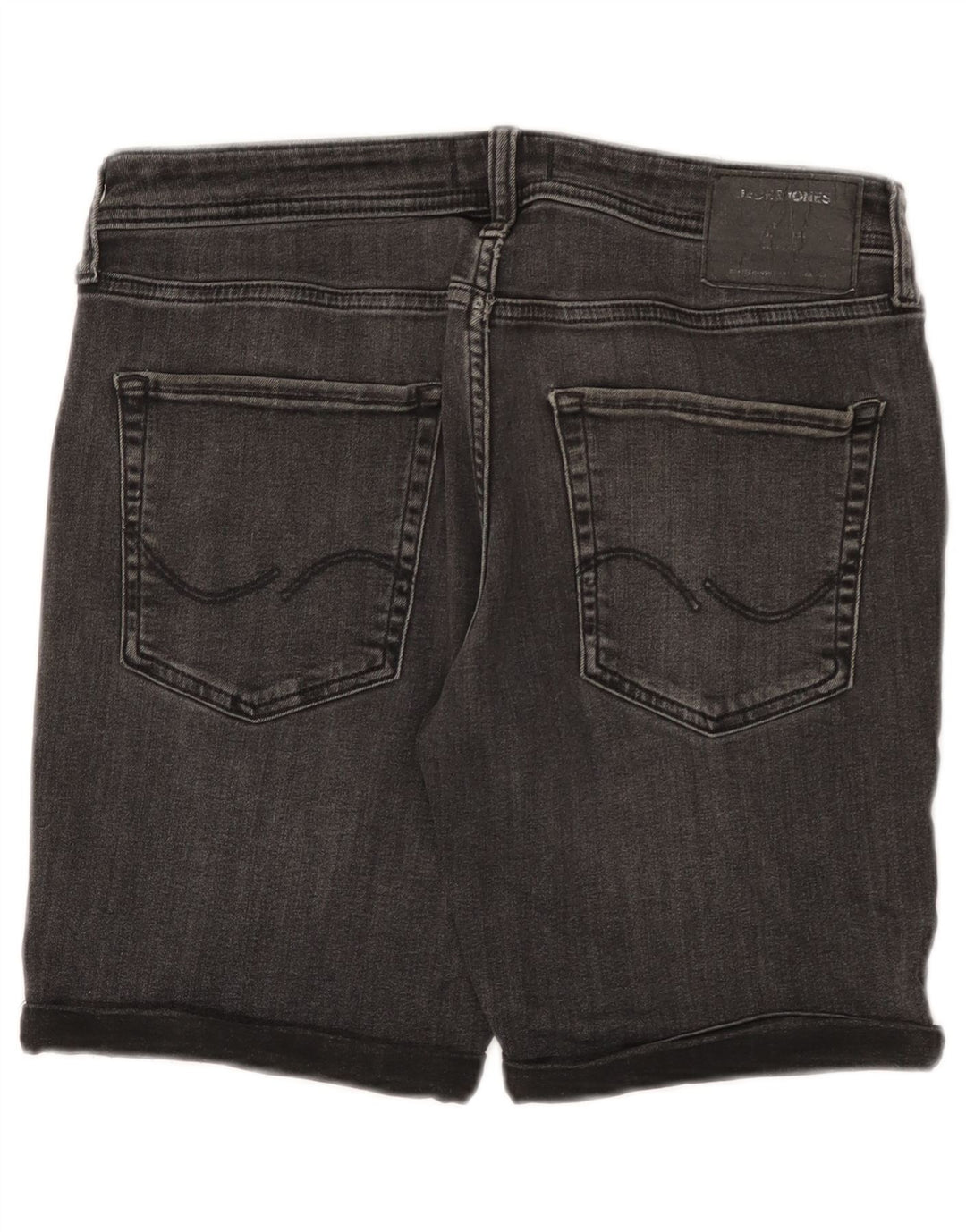 JACK & JONES Herren-Jeansshorts, mittelgroß, W32, graue Baumwolle