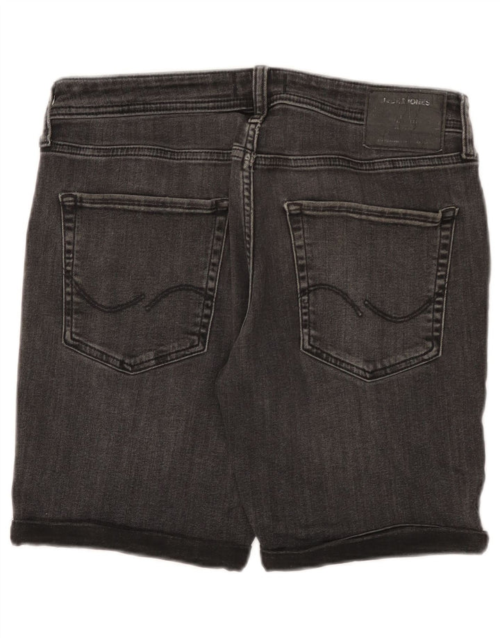 JACK & JONES Herren-Jeansshorts, mittelgroß, W32, graue Baumwolle
