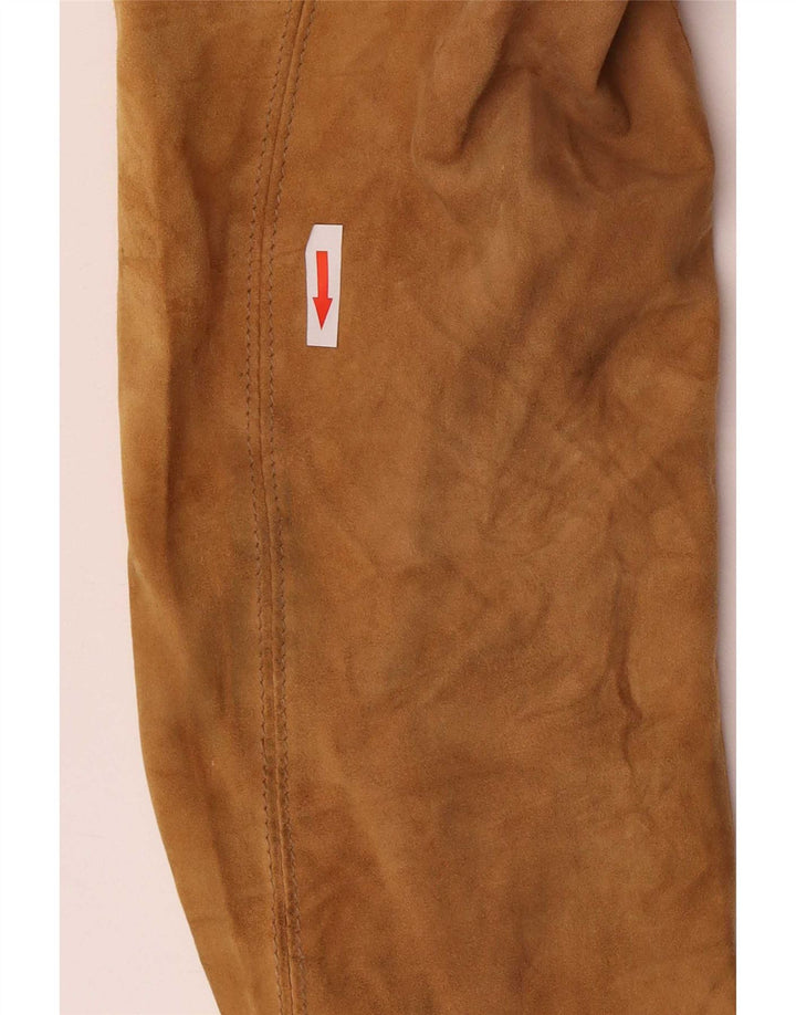 Jean Jacques Herren Wildlederjacke EU 48 Mittelbraunes Leder