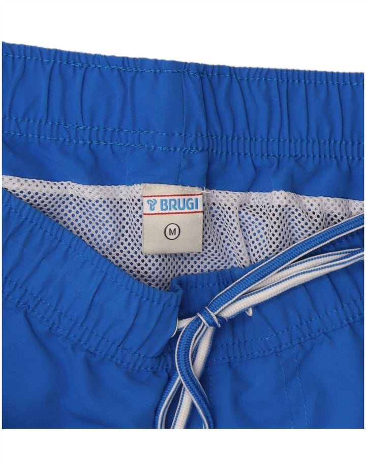 Brugi Herren-Badeshorts aus mittelblauem Colourblock-Polyester