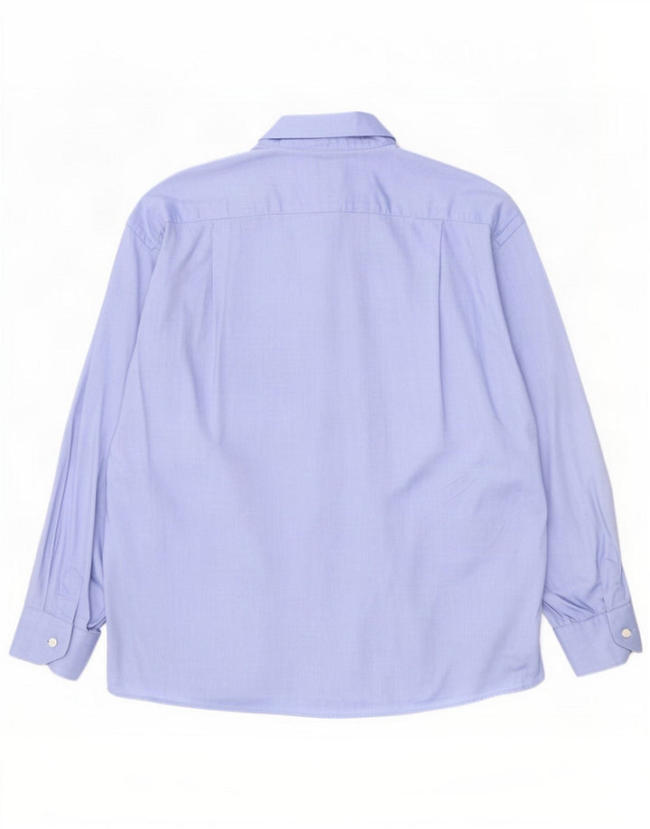 Roccobarocco Mens Shirt Size 40 15 3/4 Medium Blue Cotton