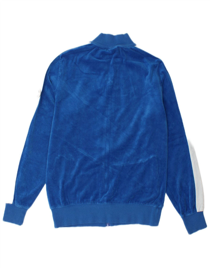 Colmar Damen Velours-Trainingsoberteil, Jacke, UK 10, Größe S, Blau, Baumwolle