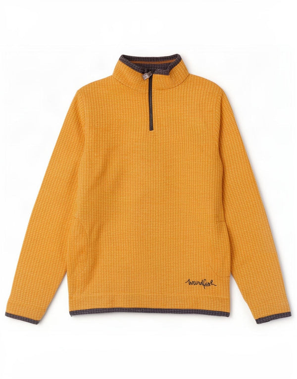 Weird Fish Damen-Fleecepullover mit Reißverschluss am Hals, Gr. 10, Größe S, Gelb, Polyester