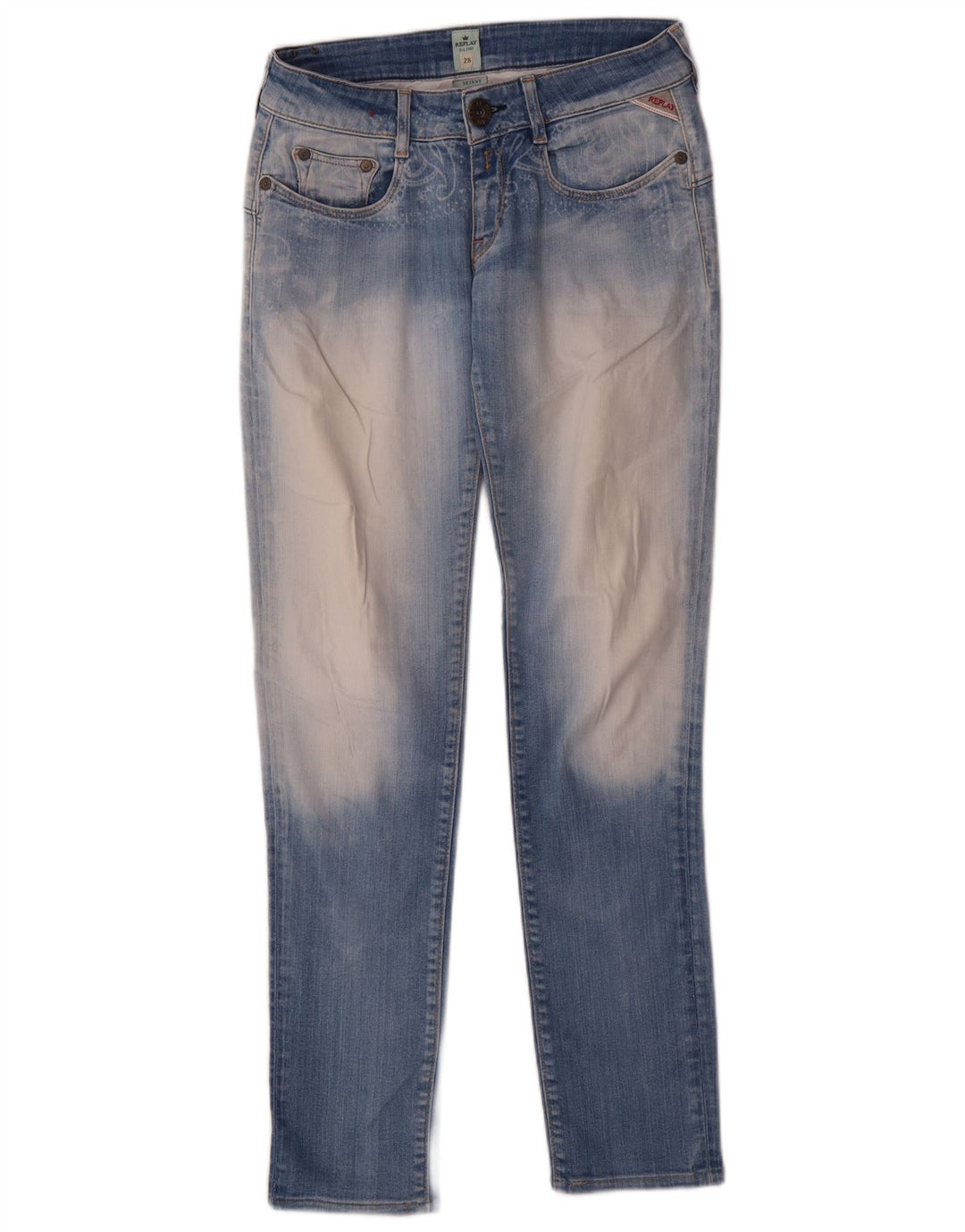 Replay Damen Skinny Jeans W28 L30 Blau