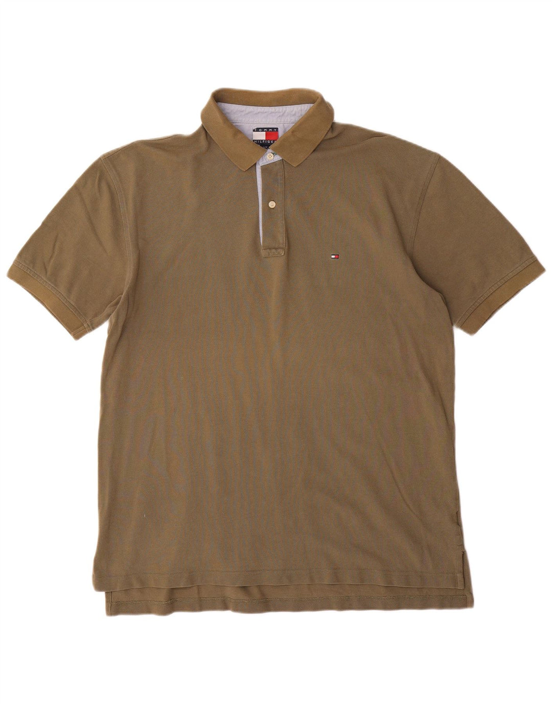TOMMY HILFIGER Herren Poloshirt Große Khaki Baumwolle