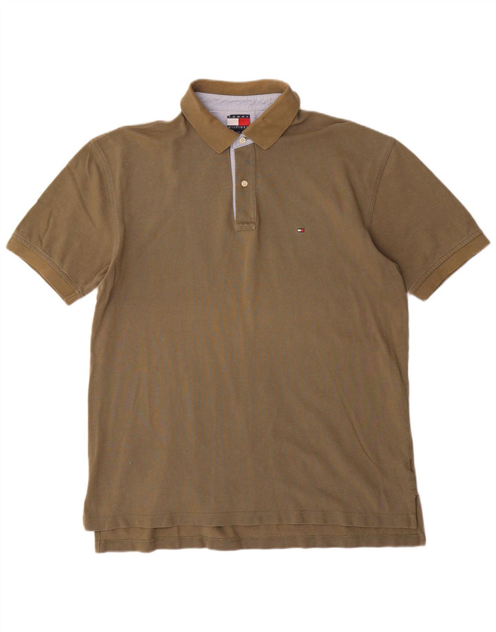 TOMMY HILFIGER Herren Poloshirt Große Khaki Baumwolle