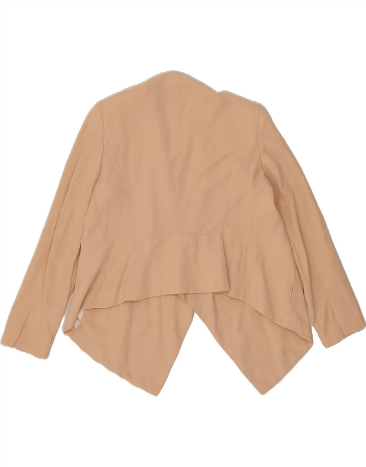 ZARA Womens Crop Open Blazer Jacket UK 14 Large Beige Vintage Zara and Second-Hand Zara from Messina Hembry 