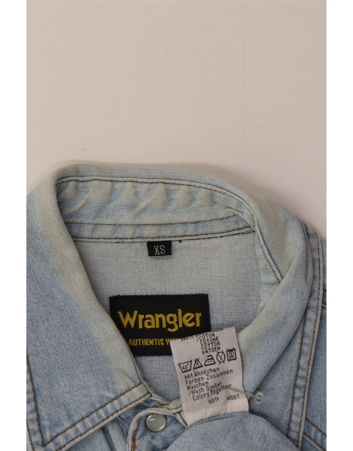 Wrangler Herren Jeanshemd XS Blaue Baumwolle