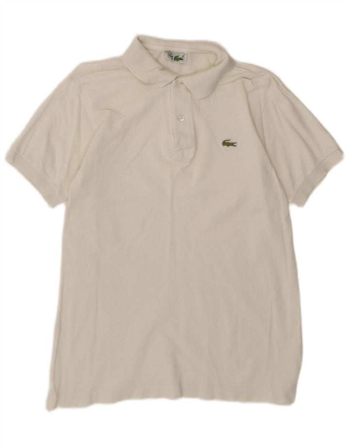 Lacoste Herren-Poloshirt, Größe 3, klein, weiße Baumwolle