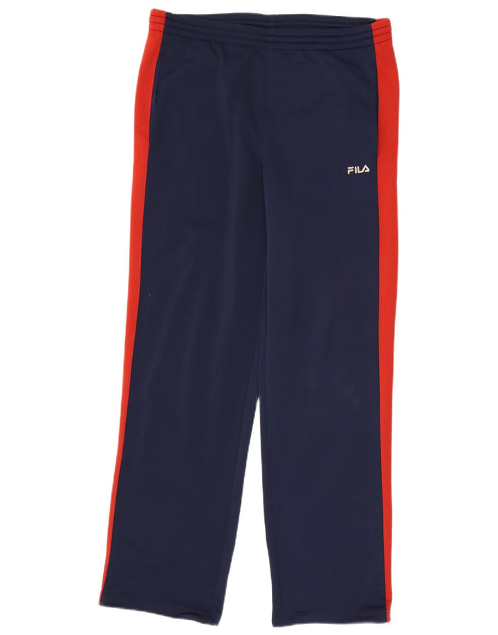 Fila Herren-Trainingshose, Mittelblau, Farbblock-Polyester