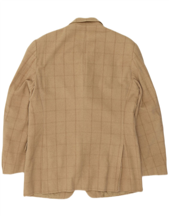 CERRUTI 1881 Herren 3-Knopf-Blazerjacke UK 38 Mittelbeige kariert