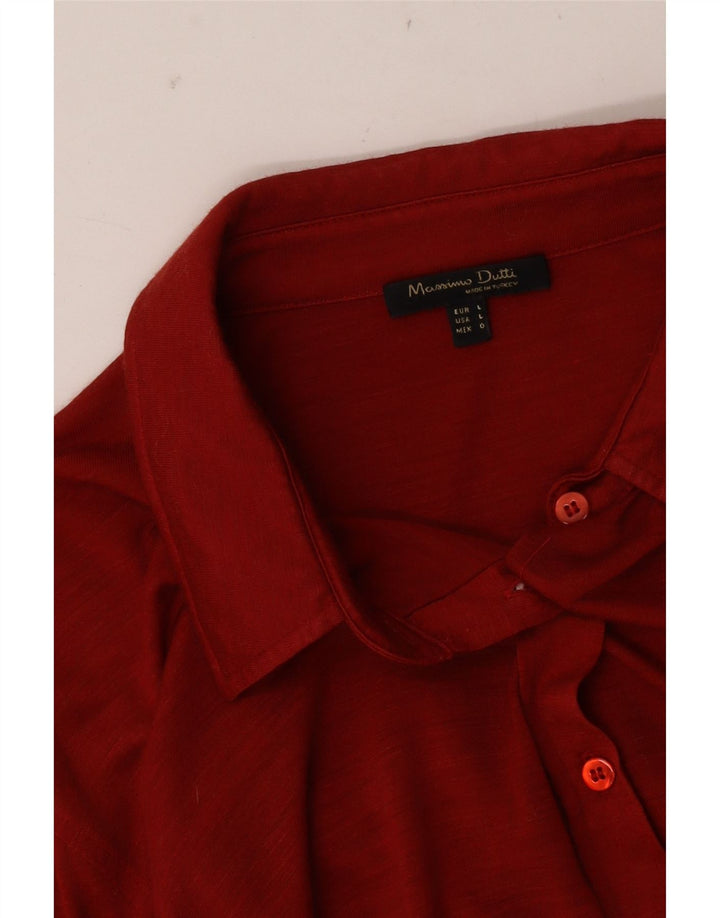 Massimo Dutti Damen Hemd UK 16 Large Rot