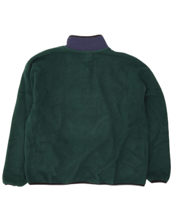 Levi's übergroßer Fleece-Pullover für Damen, UK 14, Mittelgrün, Farbblock