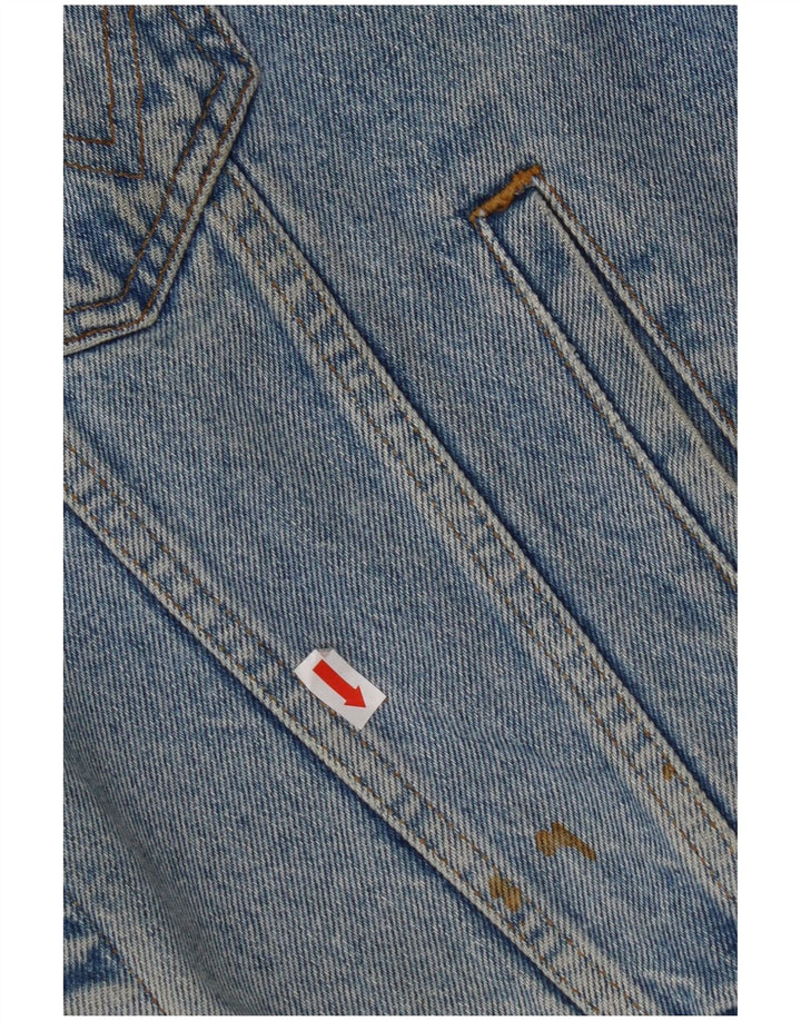 WRANGLER Herren-Jeansweste mit lockerer Passform, UK 36, Größe S, blau, Baumwolle