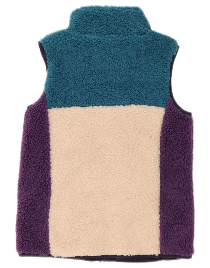 Fat Face Fleece-Weste für Mädchen, 9–10 Jahre, mehrfarbiges Colourblock-Polyester