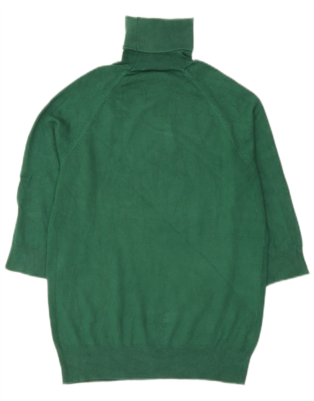 Zara Damen-Pullover mit 3/4-Ärmeln und Rollkragen, Gr. 12, Mittelgrün