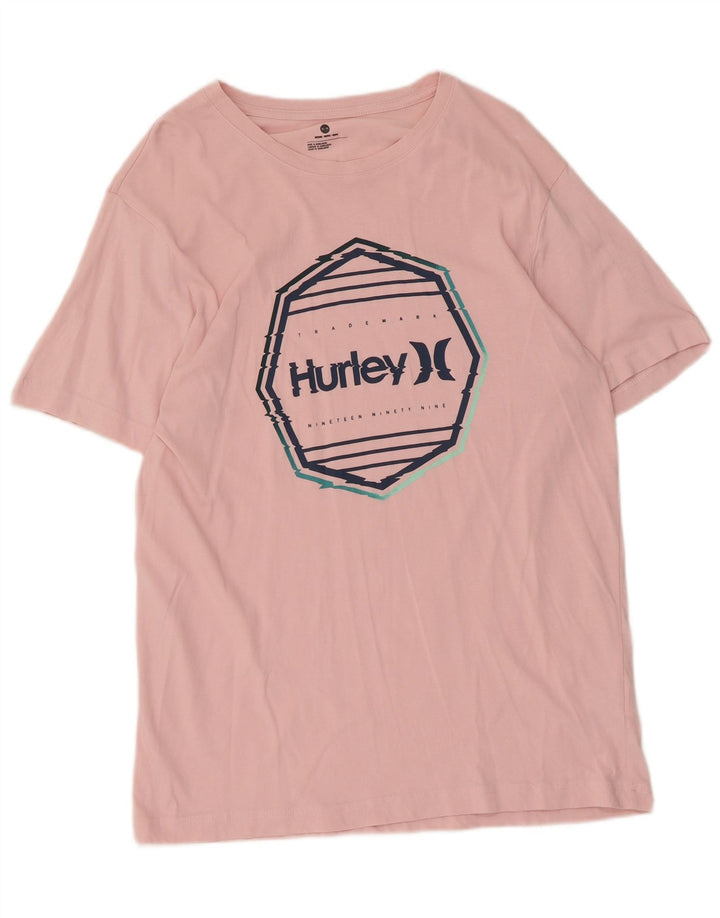 Hurley Herren-T-Shirt mit Grafik, Mittelrosa, Baumwolle
