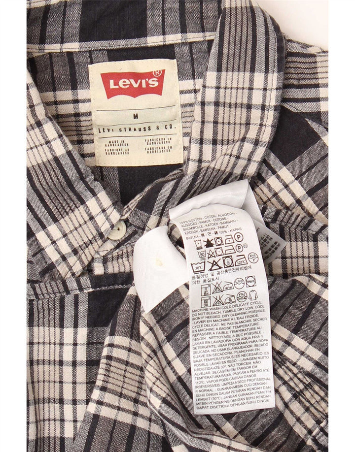 Levi's Herren-Hemd aus Baumwolle, mittelgroß, schwarz, kariert