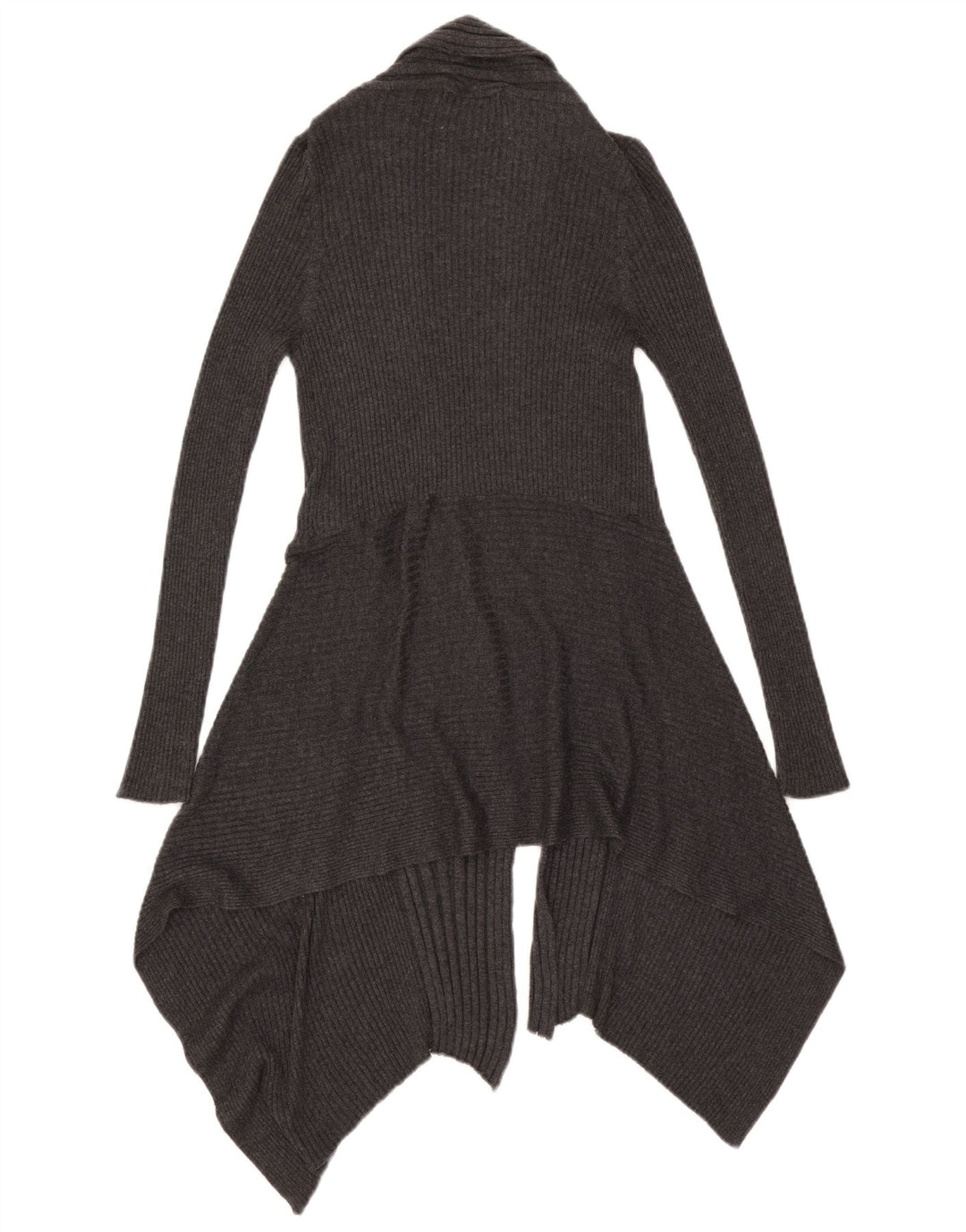 Marks & Spencer Damen Asymmetrischer Cardigan-Pullover UK 10 Small Grau