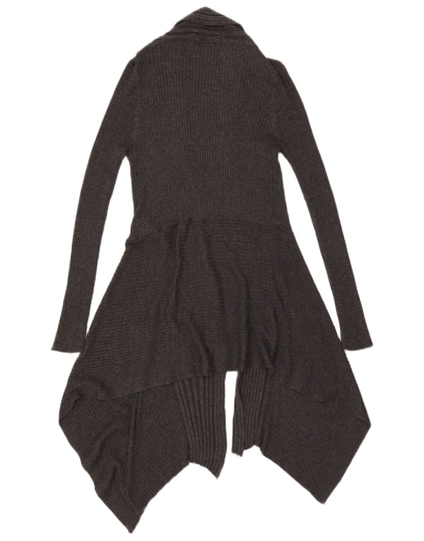 Marks & Spencer Damen Asymmetrischer Cardigan-Pullover UK 10 Small Grau